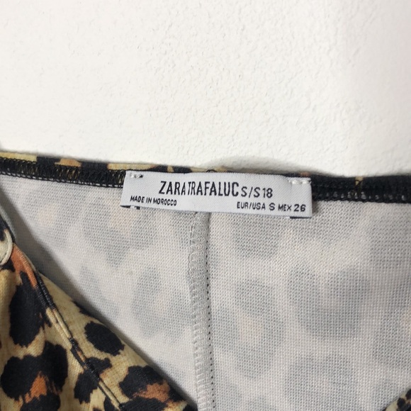 Zara Leopard Sleeveless Mini Dress Size S - Picture 6 of 6
